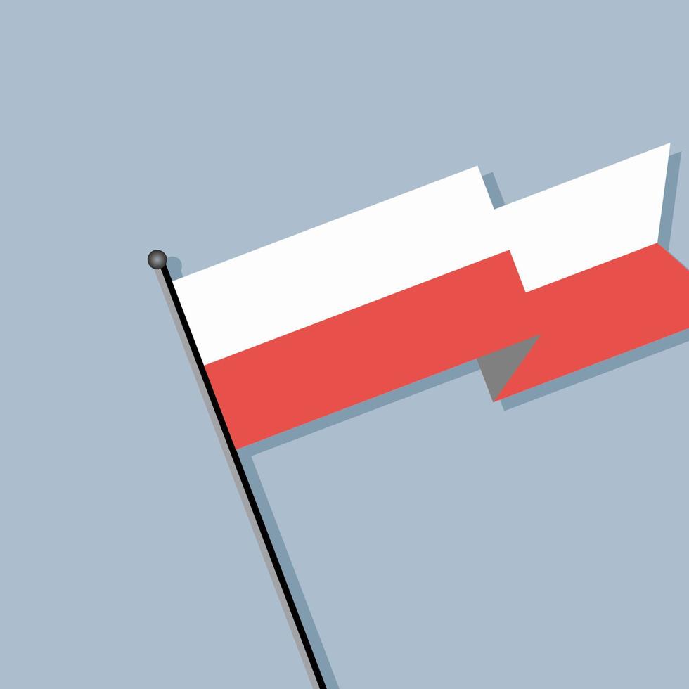 ilustración de plantilla de bandera de polonia vector