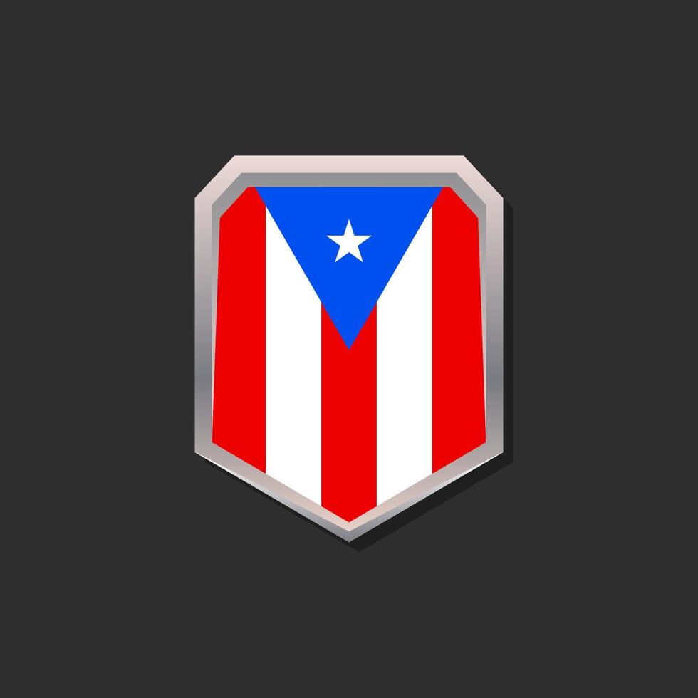 Illustration of Puerto Rico flag Template vector
