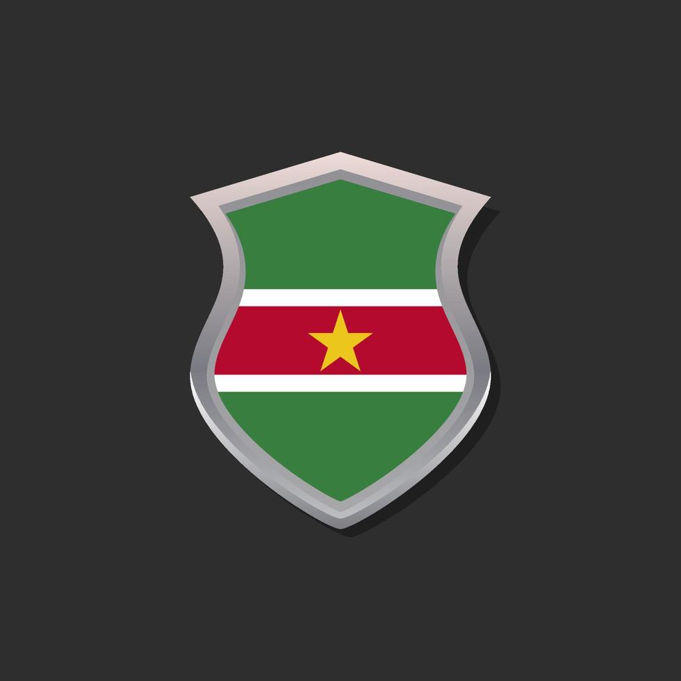 Illustration of Suriname flag Template vector