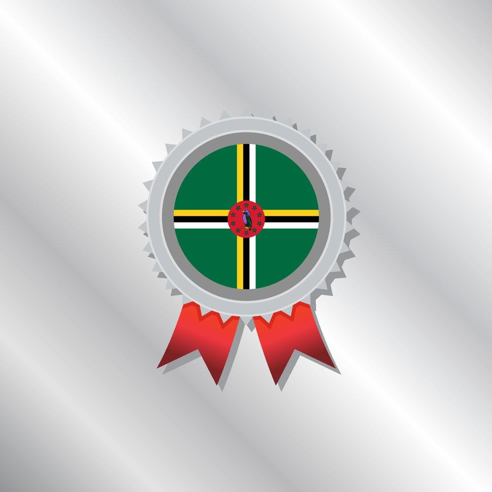 Illustration of Domonica flag Template vector