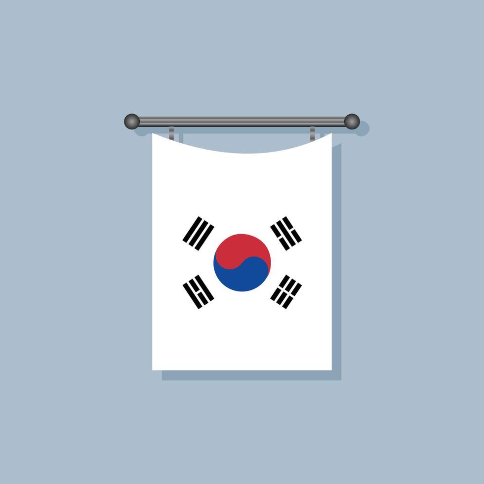 Illustration of South Korea flag Template vector