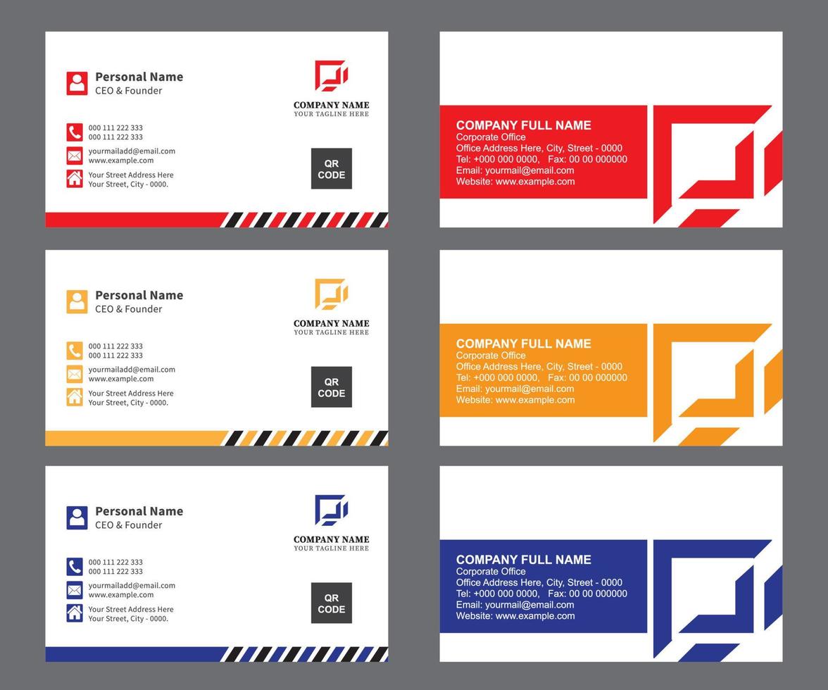 Corporate Business Card Design vector