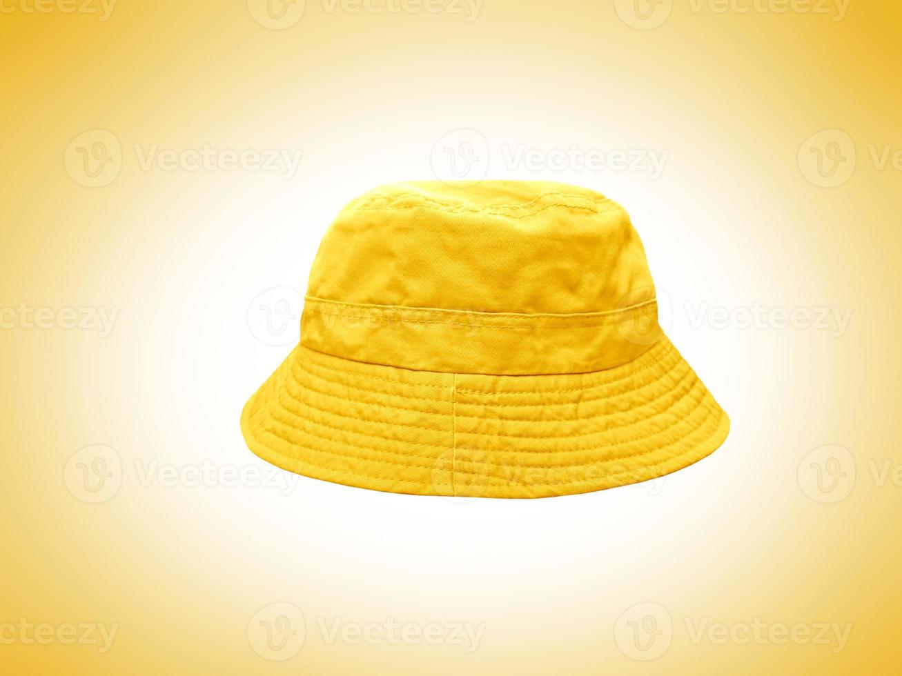 yellow bucket hat isolated on white background yellow 13258716 Stock