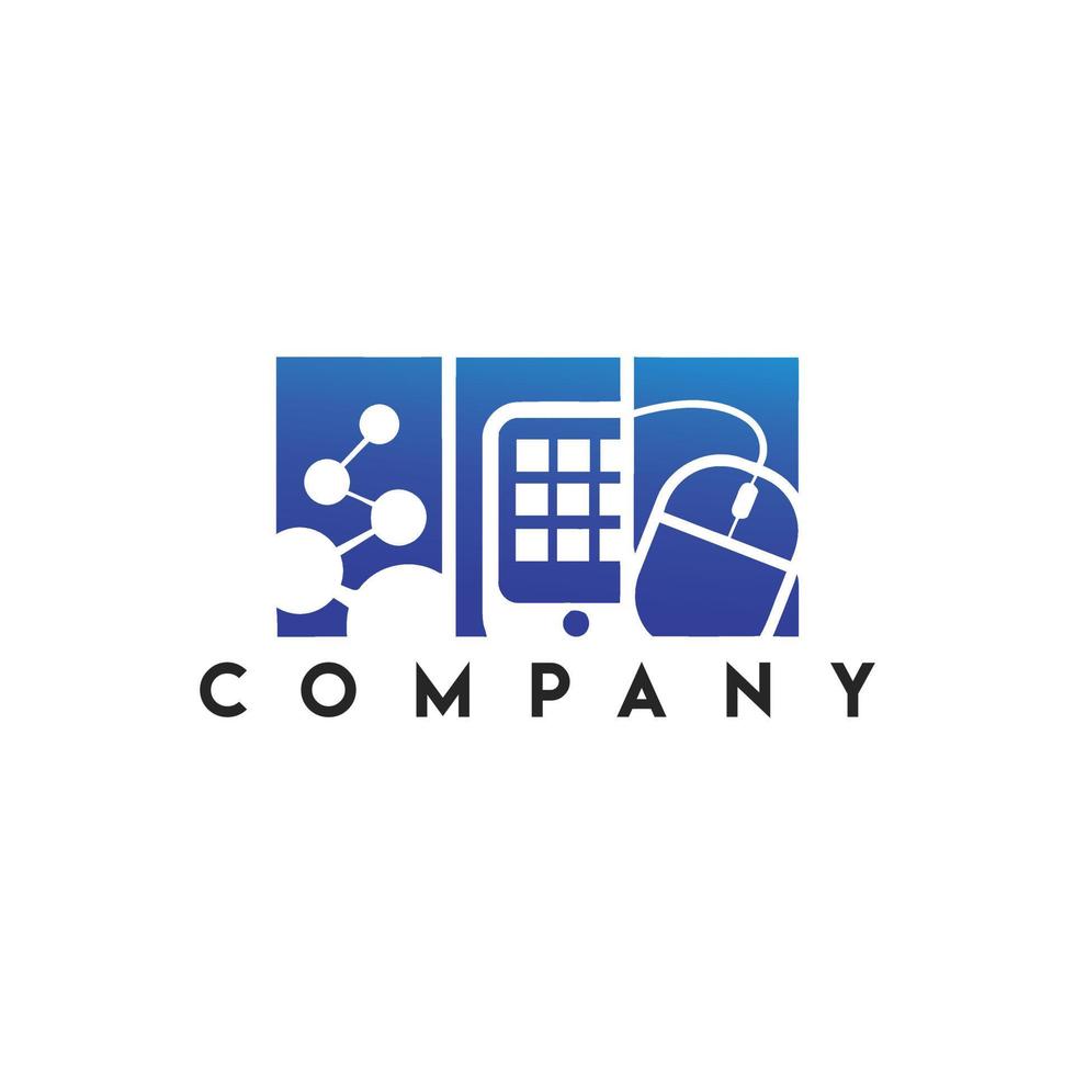 Technologies Logo, Technology Global communication vector