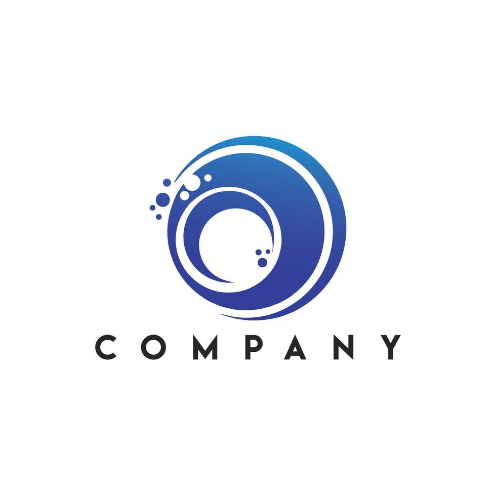 Oceano Logo, Minimalist and simple Modern ocean and sun icon vector
