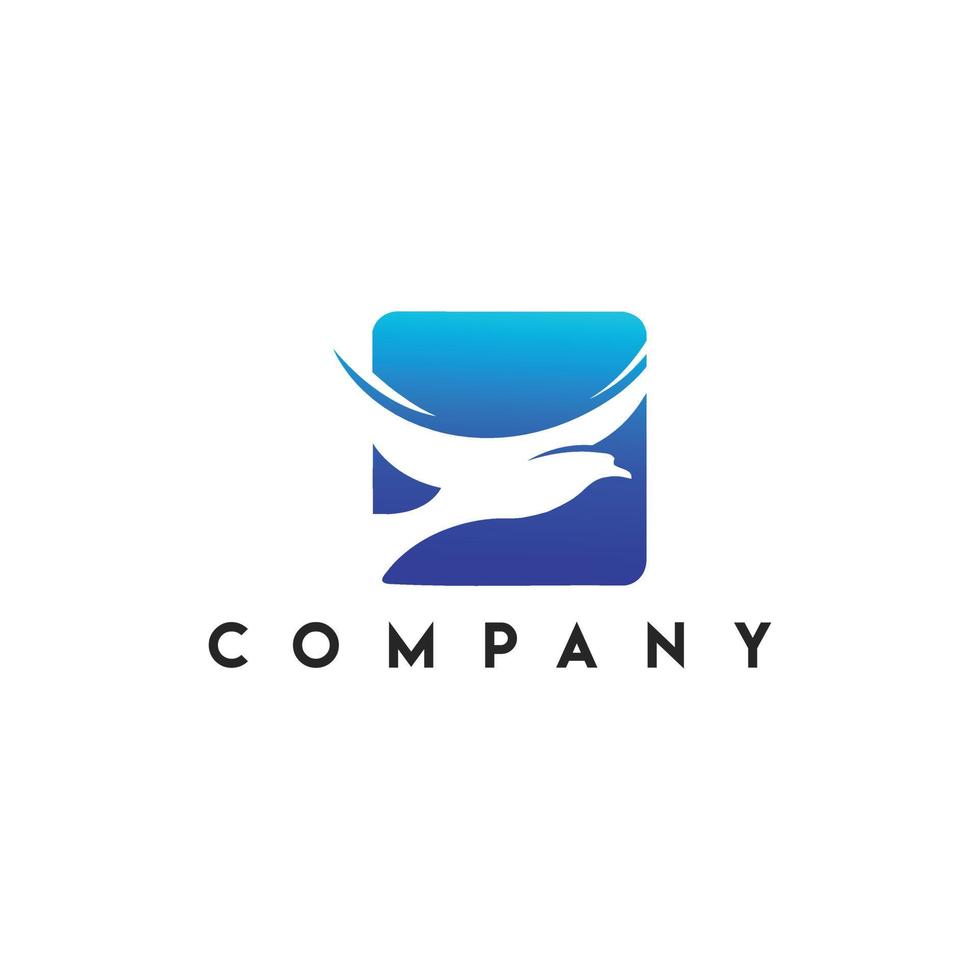 Bird Sky Logo, Soft Wings Bird Logo vector