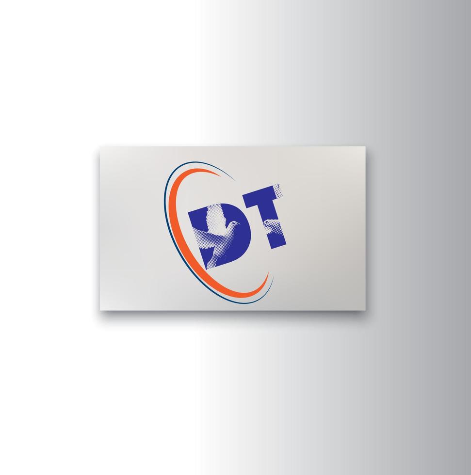 Creative DT Logo Design Vector