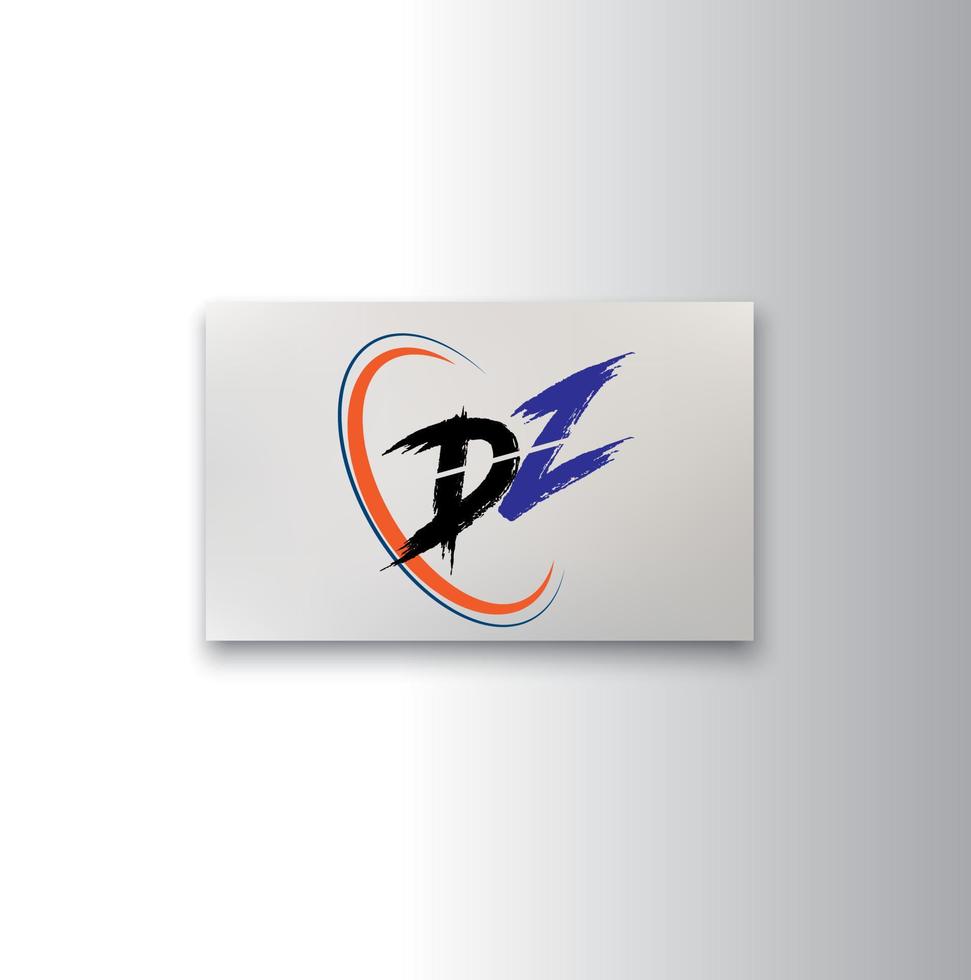 vector de diseño de logotipo creativo dz