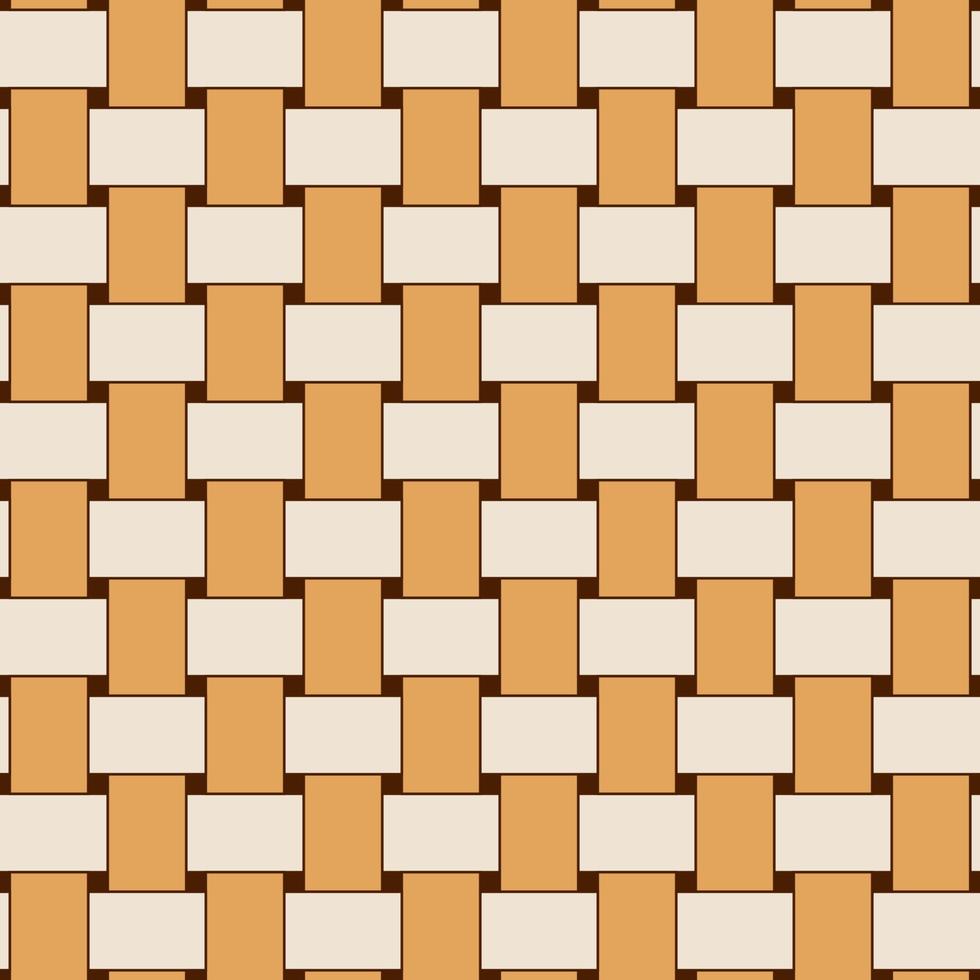 Seamless geometric woven pattern. Beige and brown colors. For plaid, tablecloths, clothes, shirts, dresses, paper, bedding, blankets and other textile products. vector