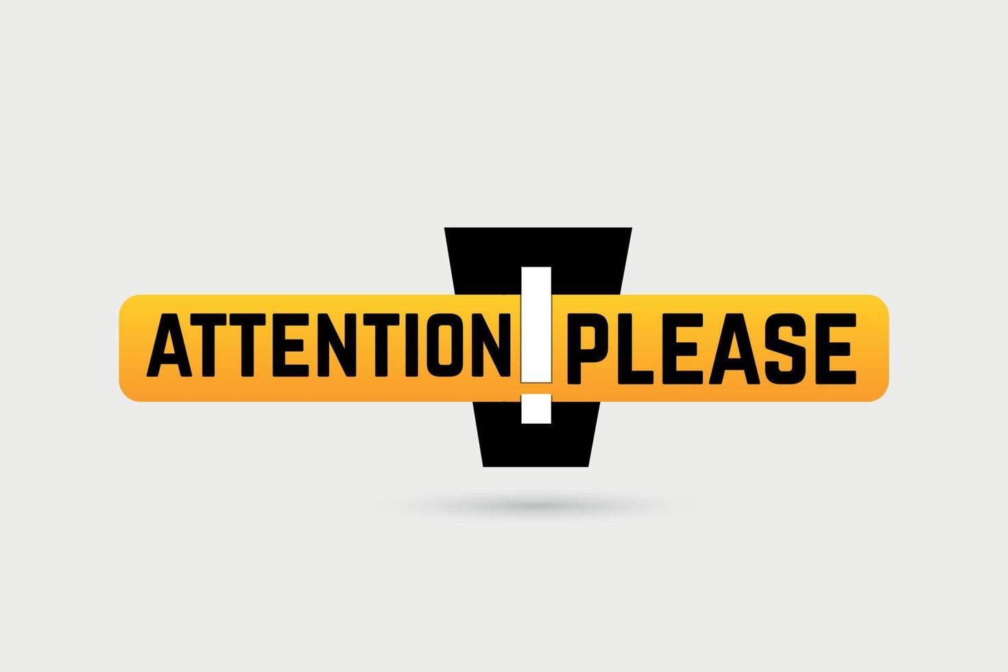 Attention badge with warning sign vector