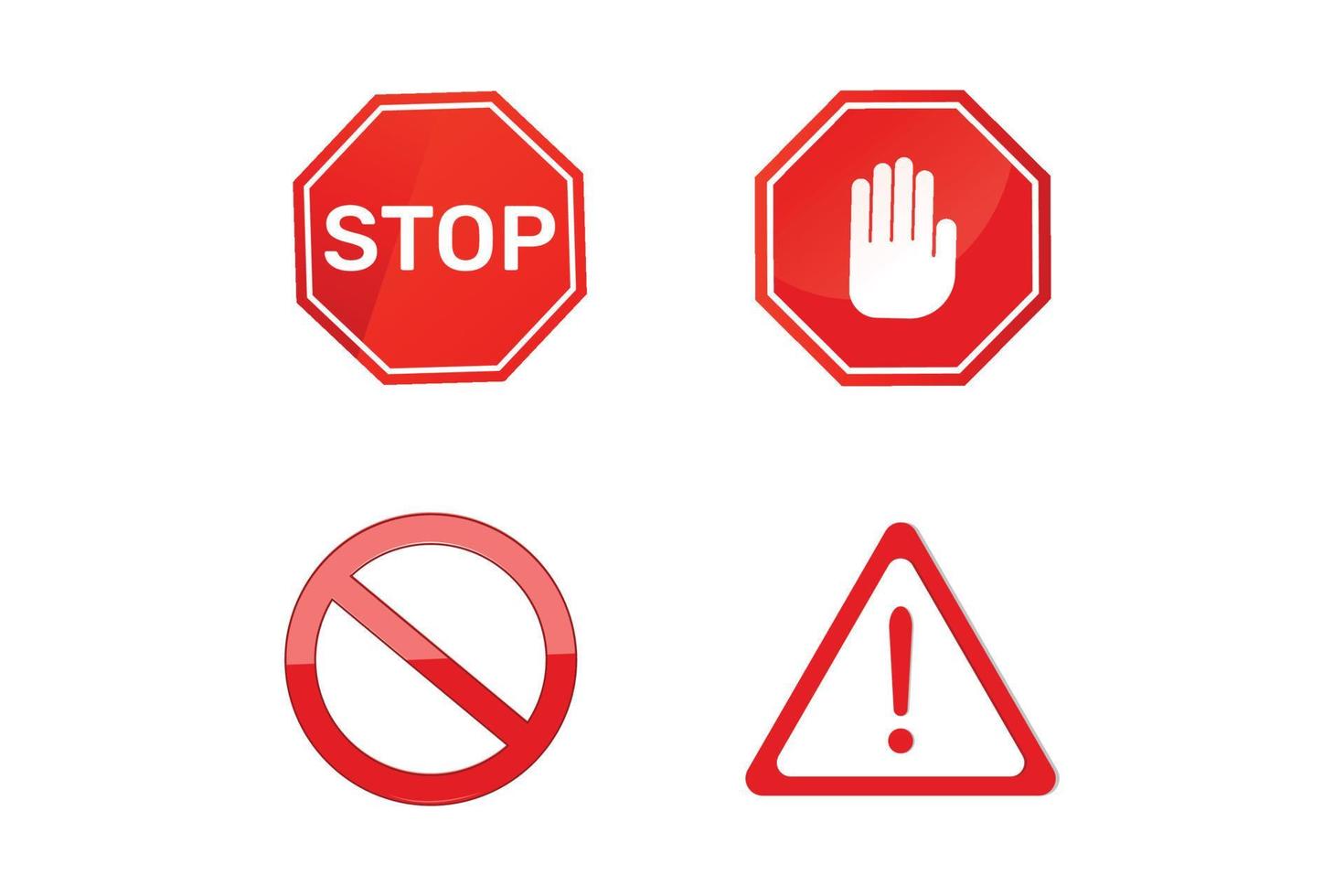 Warning signs icon vector element