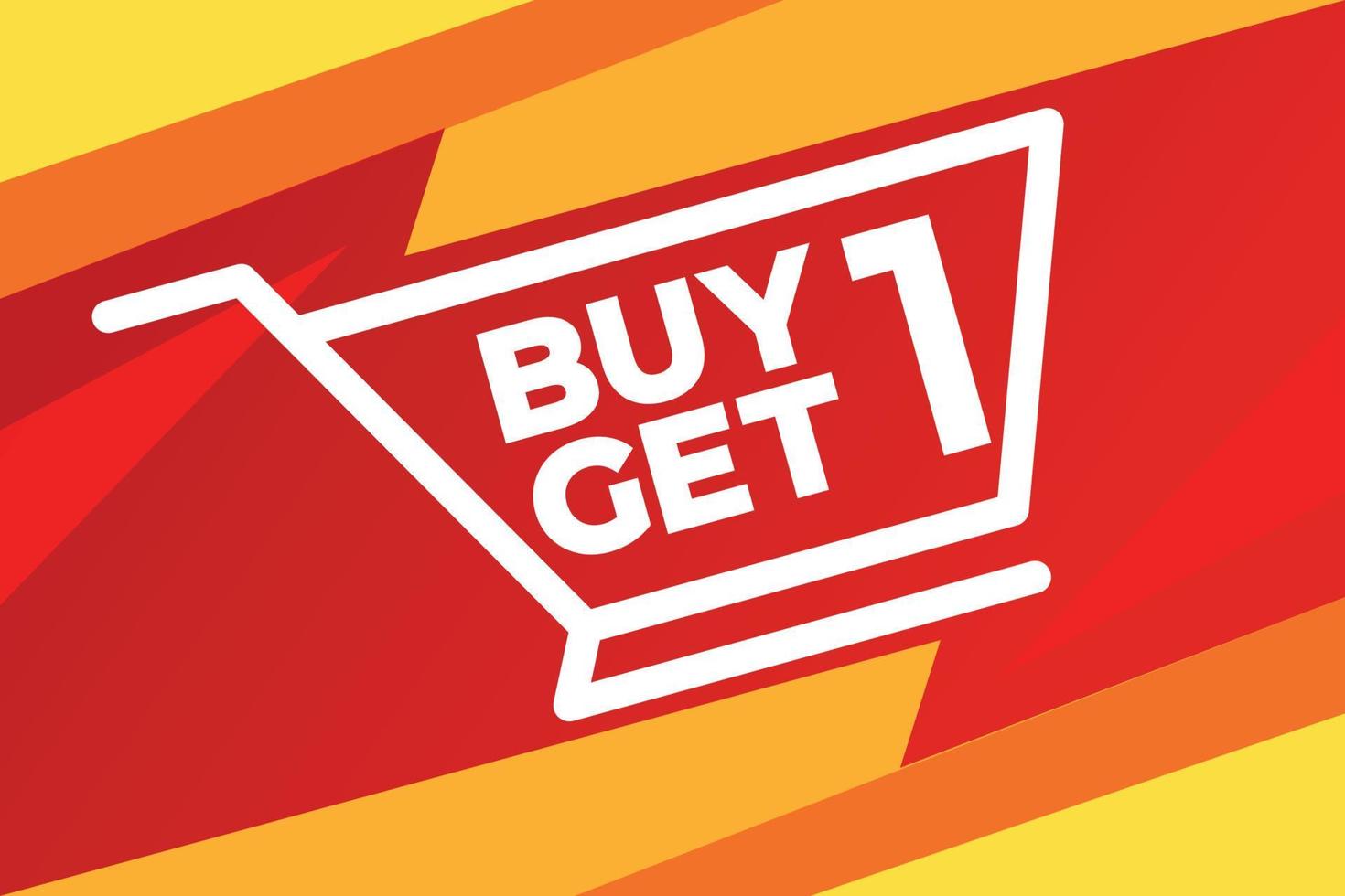 Buy one get one free sale vector banner design