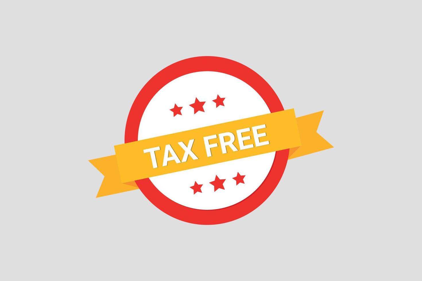 Tax free abstract concept vector illustration.