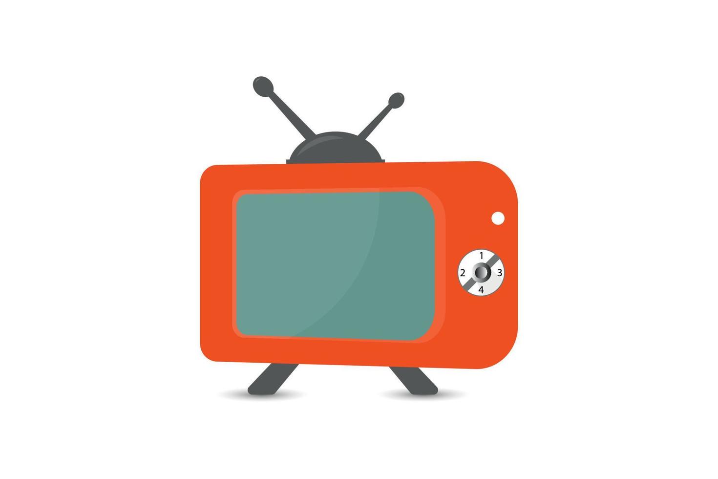 Retro television with vector design.