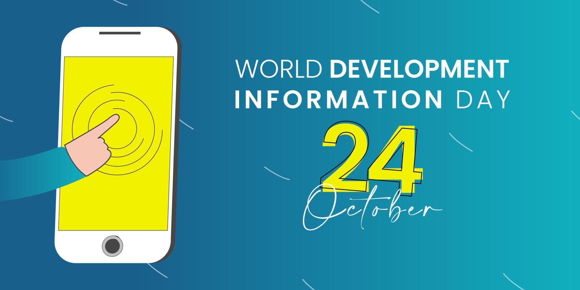 World Development Information Day theme, as a banner, poster or template. vector