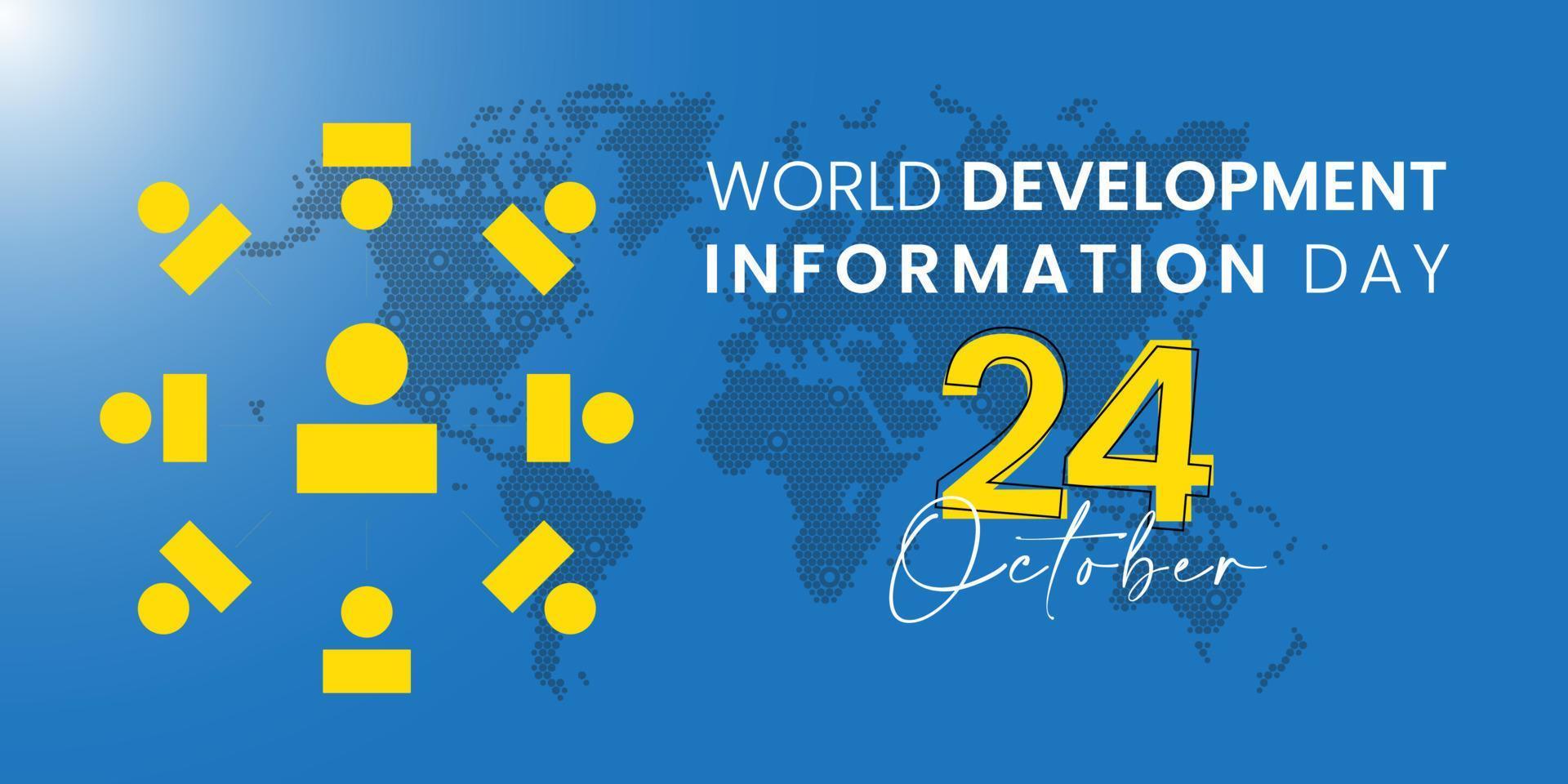 antecedentes del día mundial de la información sobre el desarrollo. vector