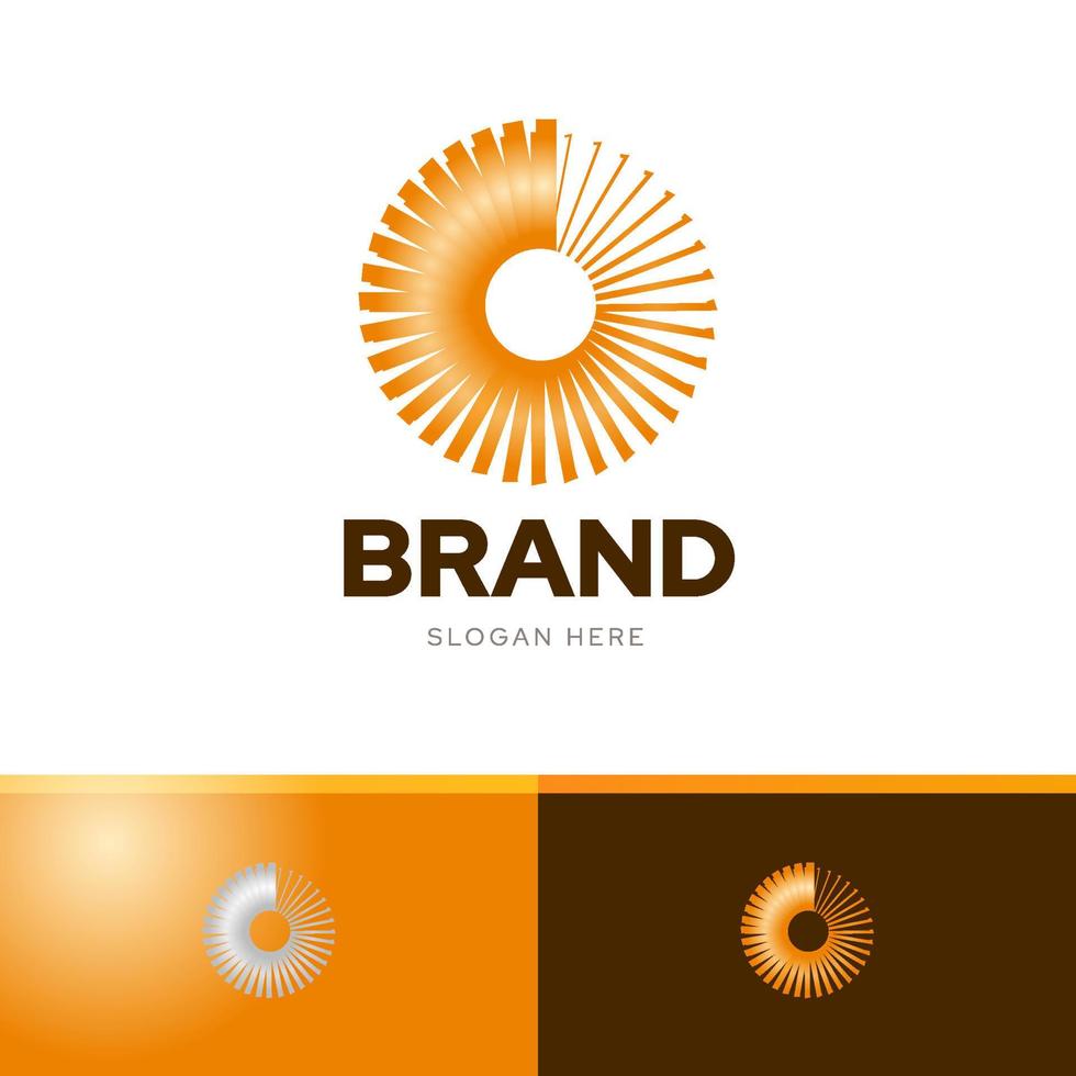 Sun abstract creative concept logo design template vector, solar energy company branding vector