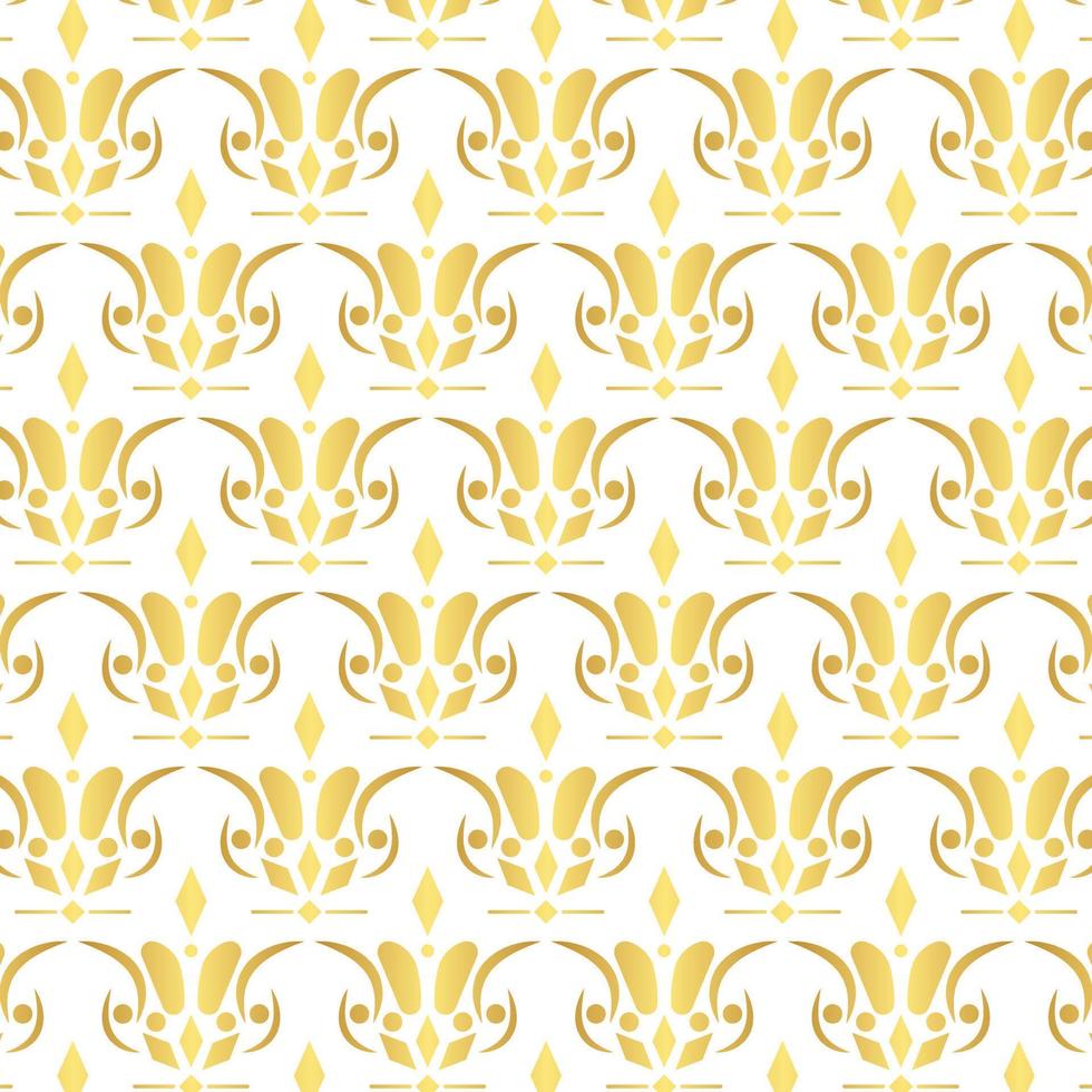 Luxury white ornament pattern design background vector