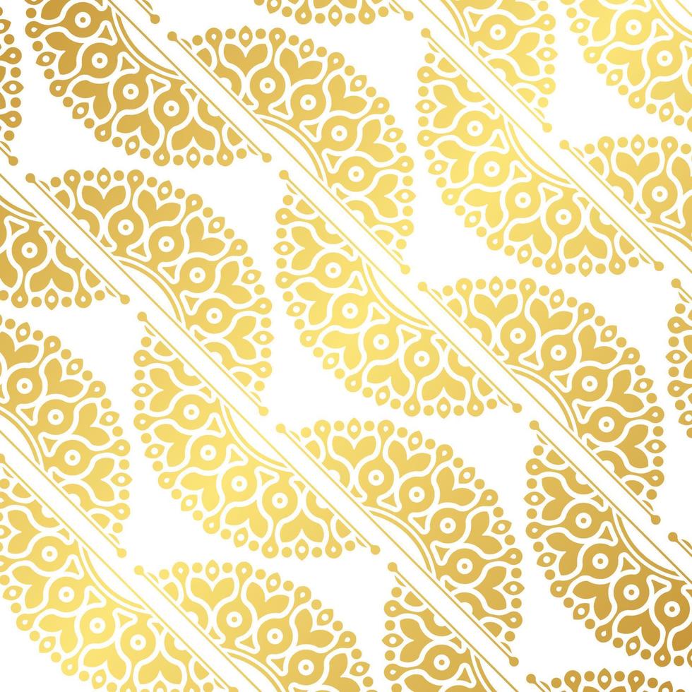 Luxury white ornament pattern design background vector