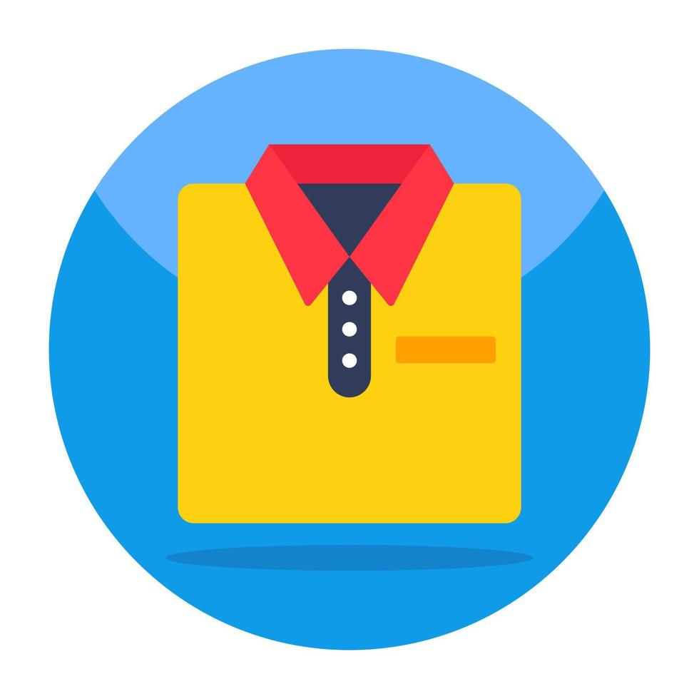 Colored design icon of collar shirt vector