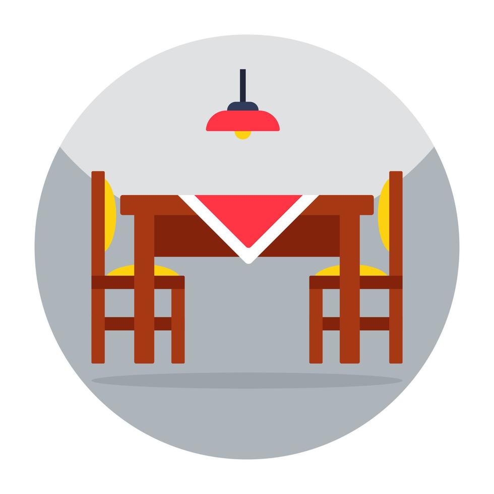 An icon design of patio, outdoor sitting vector