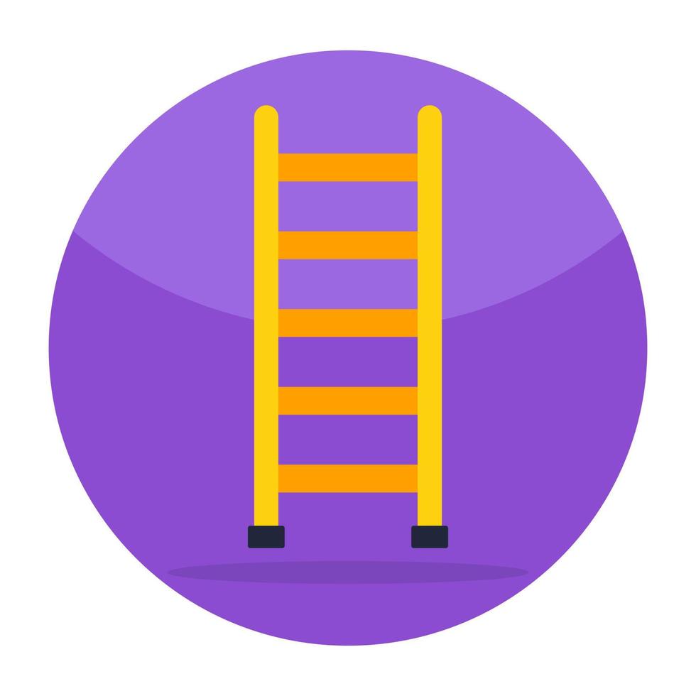 icono plano de escalera, vector editable