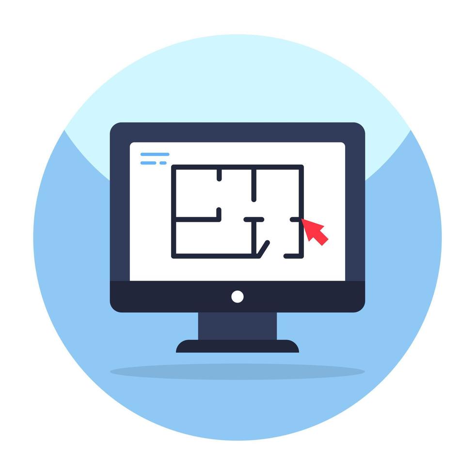 Premium download icon of online blueprint vector