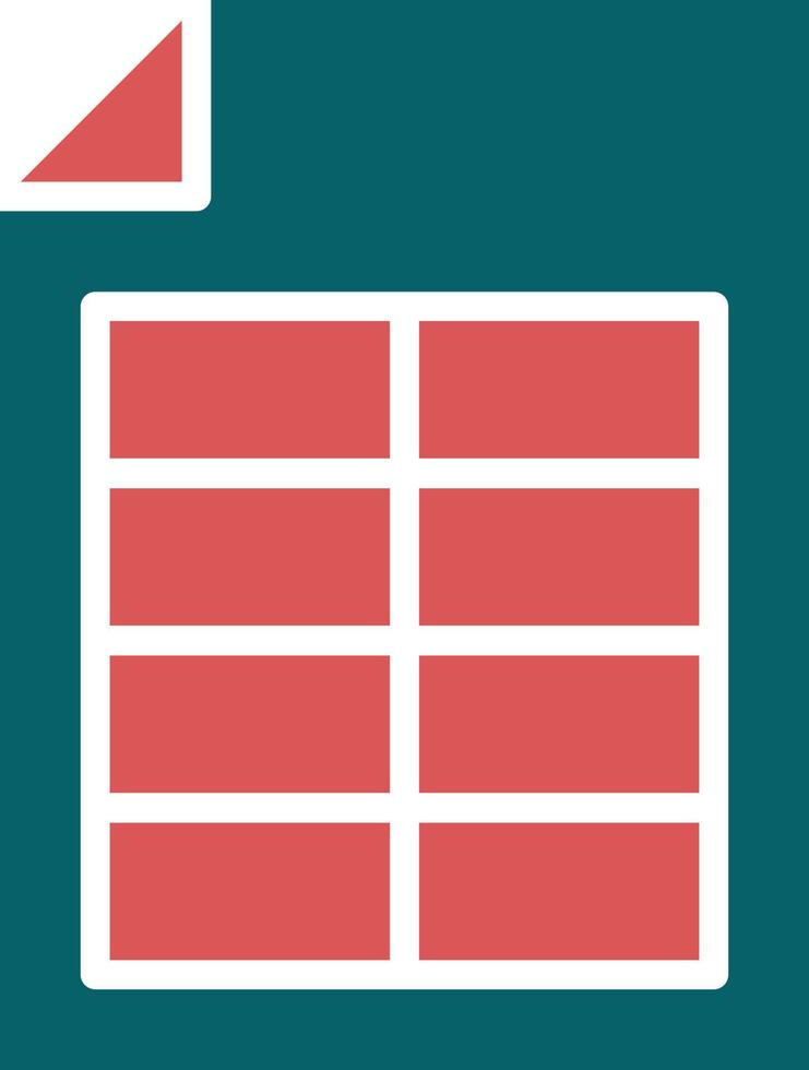 Spreadsheet Icon Style vector