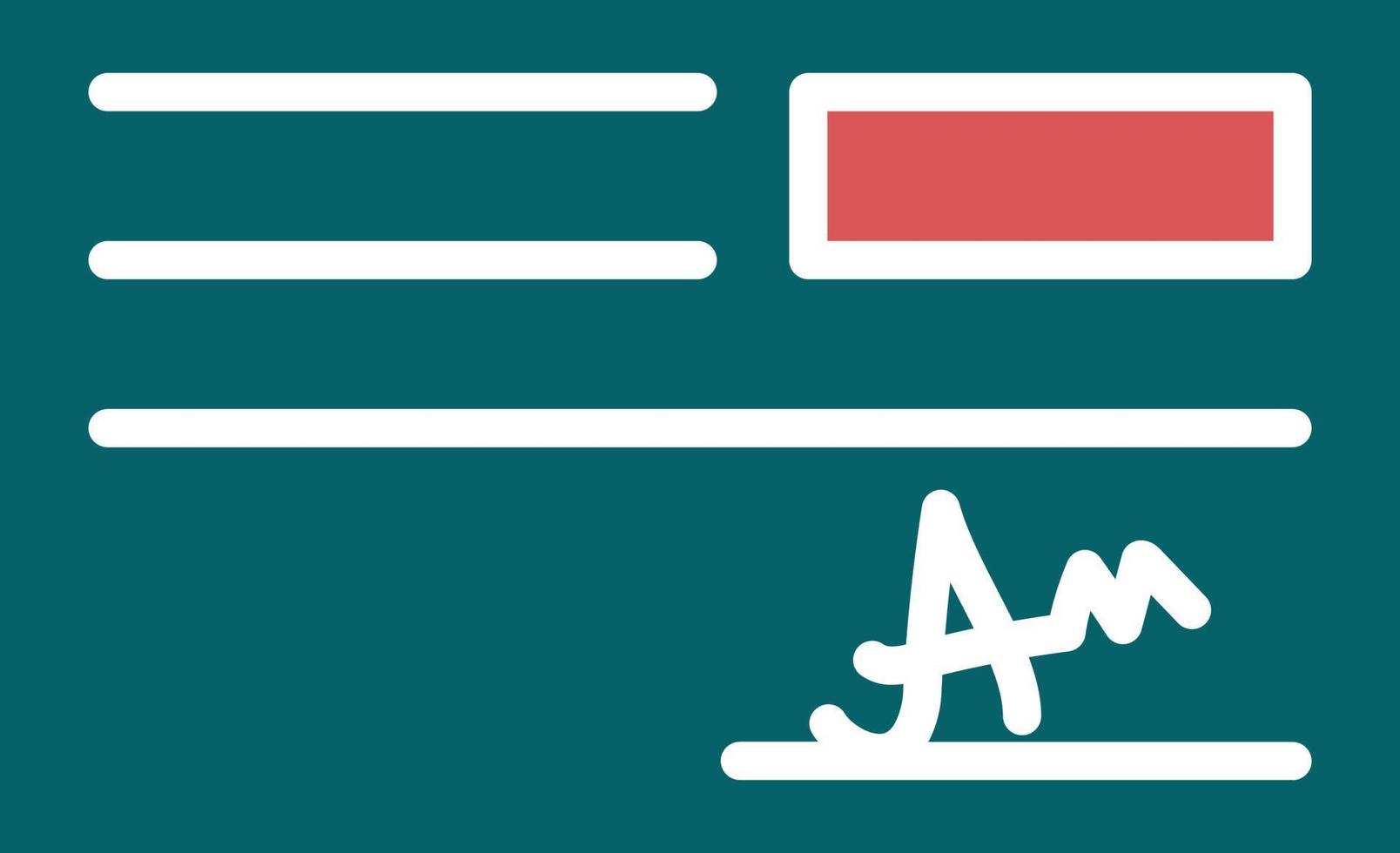 Cheque Icon Style vector