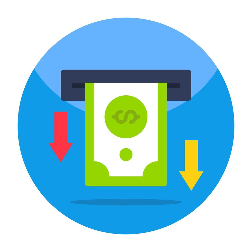 Perfect design icon of money withdrawal vector