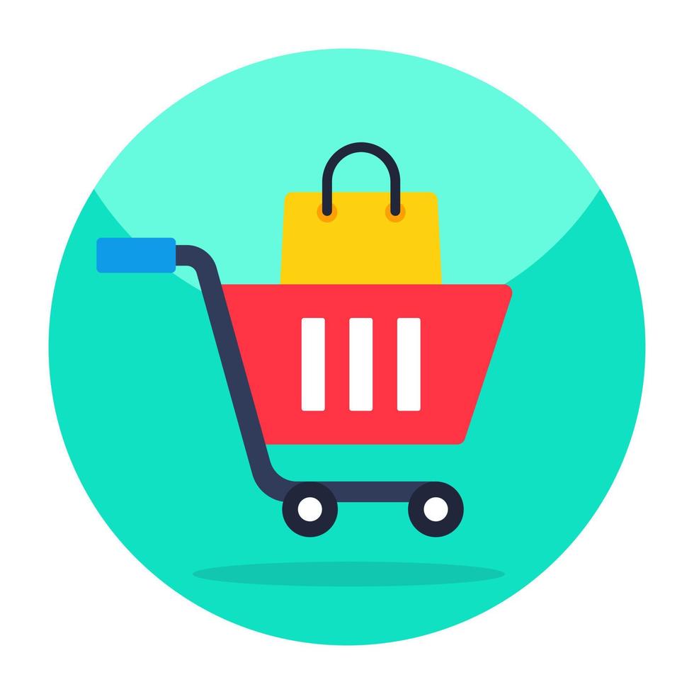 Shopping cart icon, editable vector