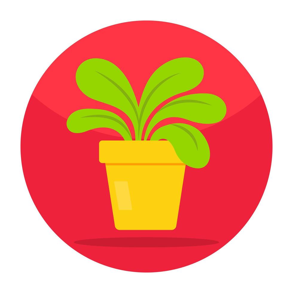 Vector design of potted plant