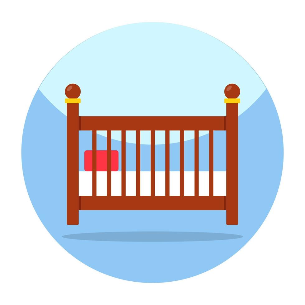 An icon design of baby crib vector