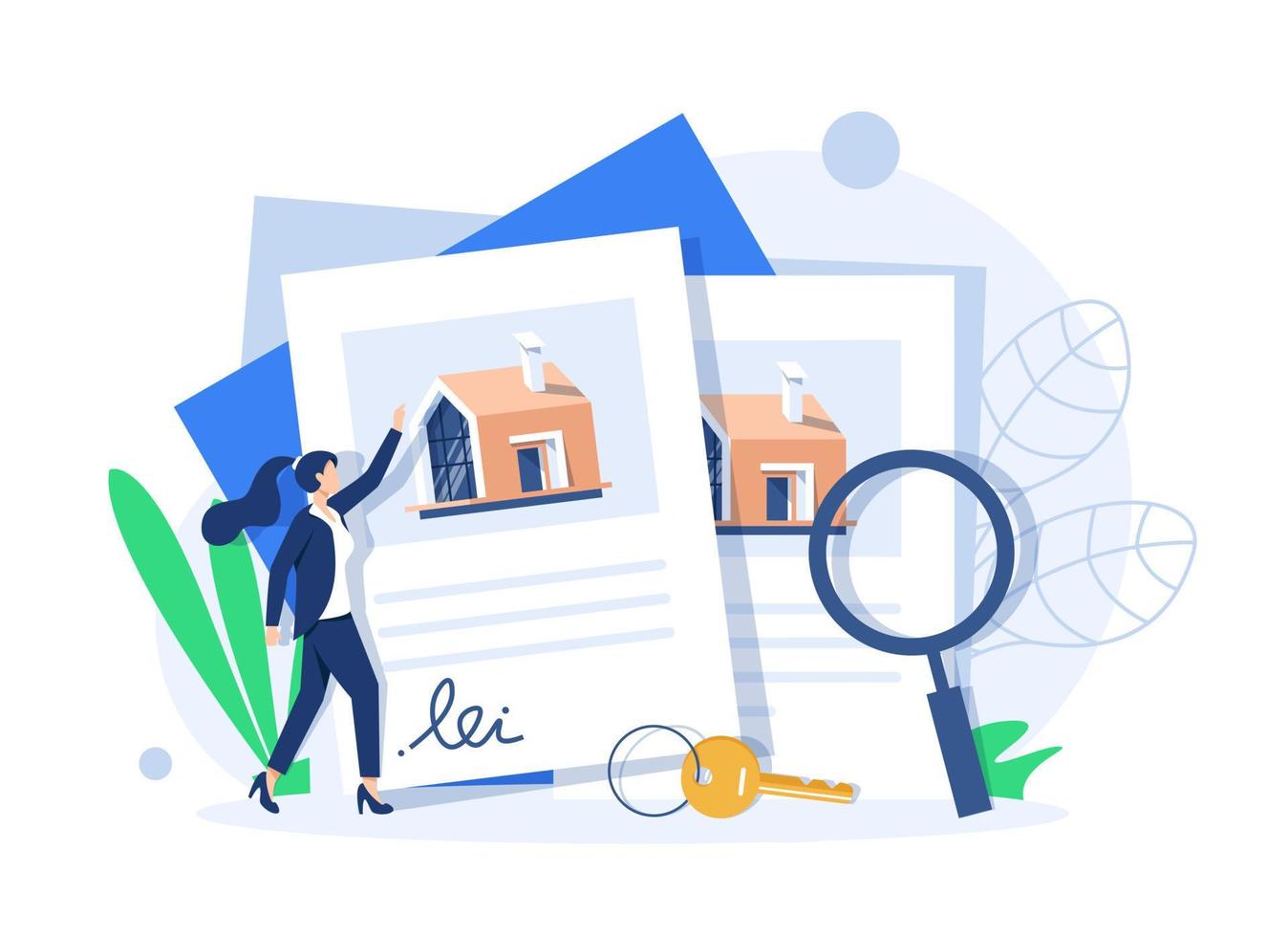 beautiful house with mortgage application form, loan form. agreement