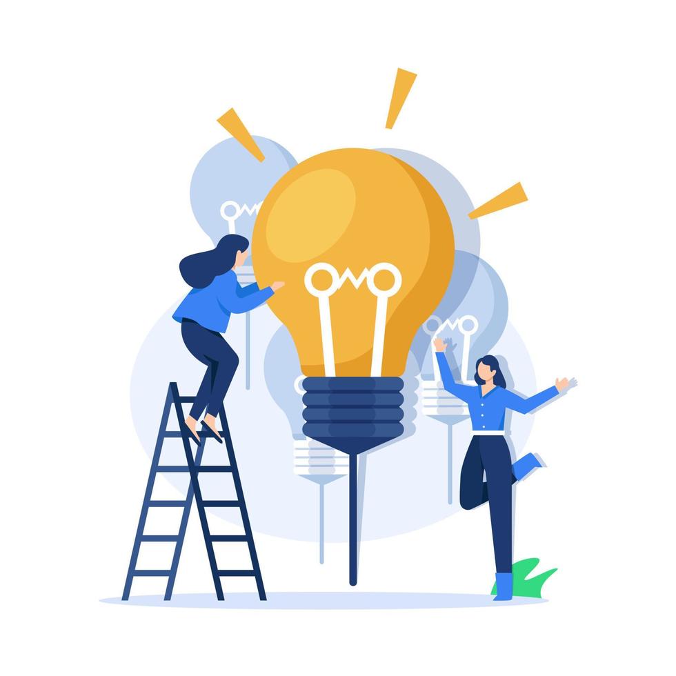 Discover new ideas,Creativity to help see business opportunity, vision to discover new solution or idea vector