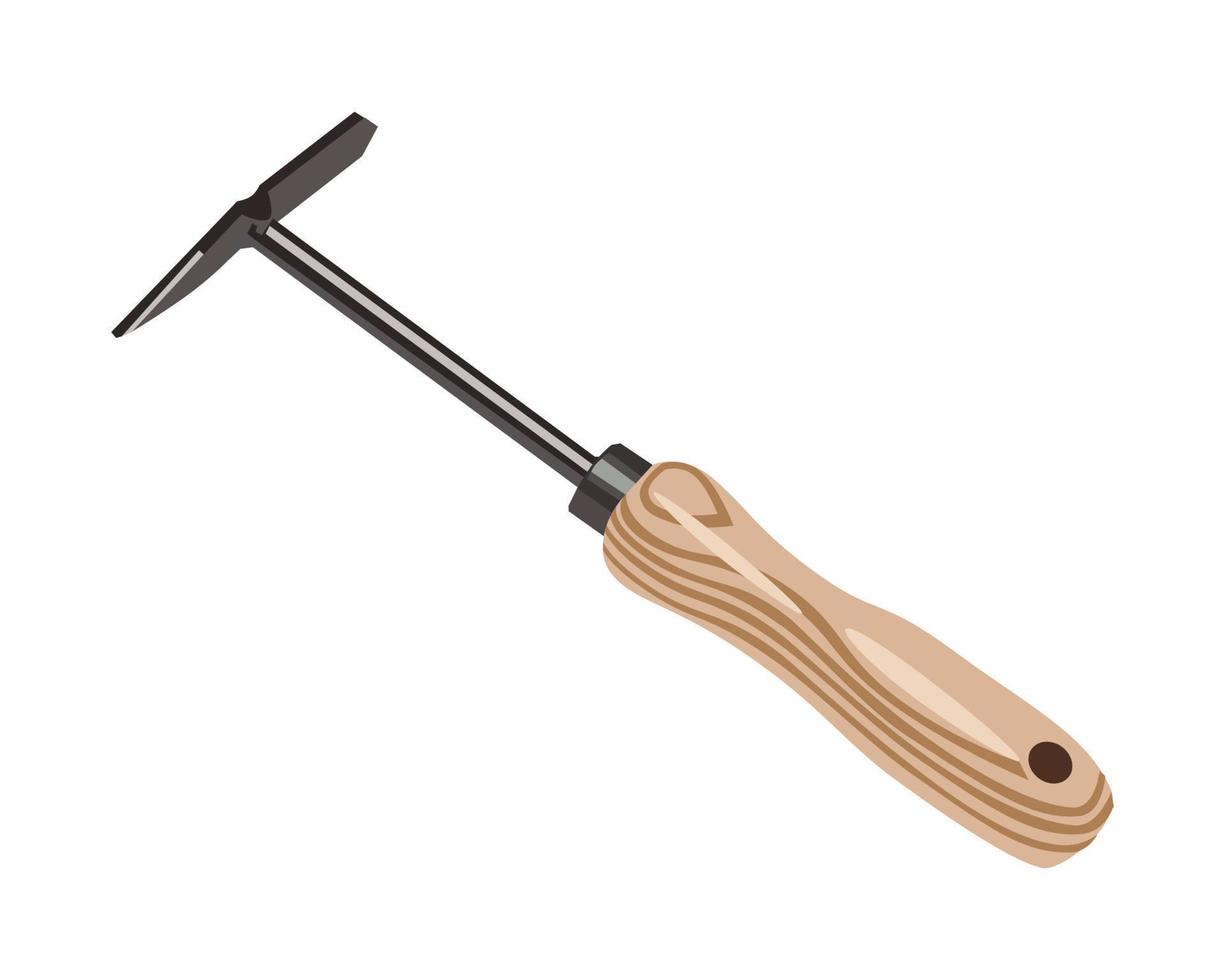 Vector Illustration Pitchfork isolated on white background. Carpentry hand tools.