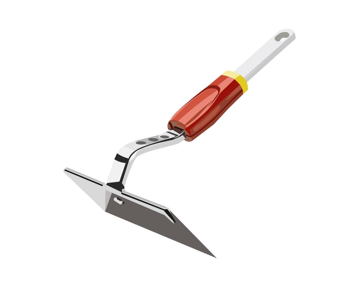 Vector Illustration Mini Hoe isolated on white background. Carpentry hand tools.