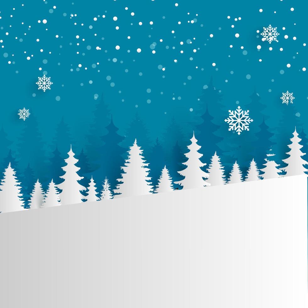 winter background with beautiful scenery. vector