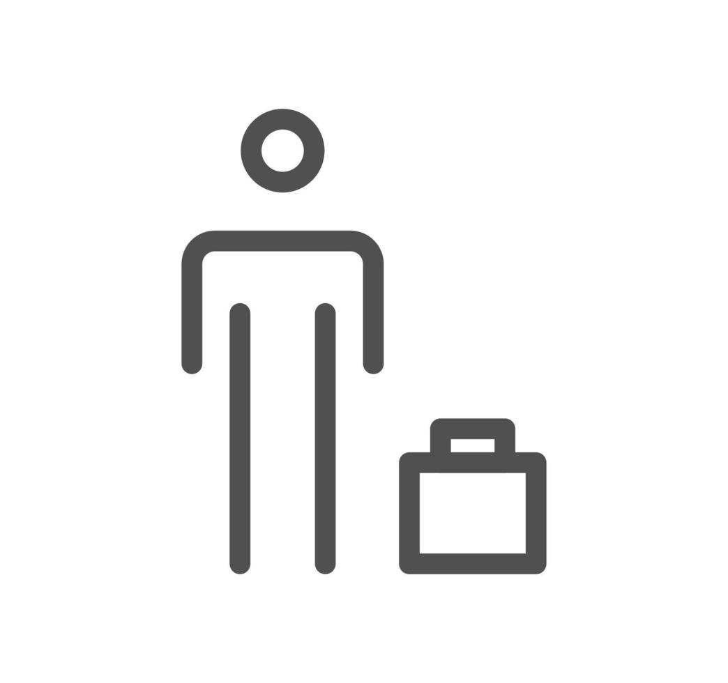 Airport icon outline and linear vector. vector