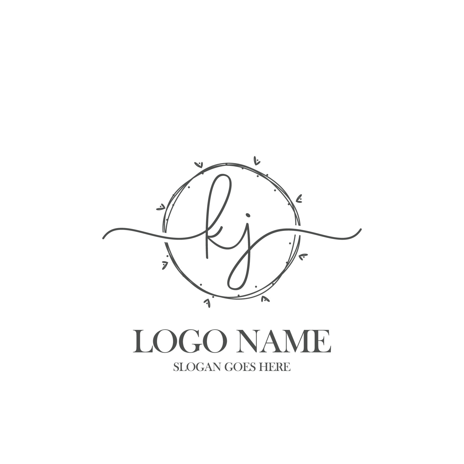 Initial Beauty Monogram Elegant Logo Design Handwriting Logo Initial  Signature Stock Vector by ©Alcotra 349668242