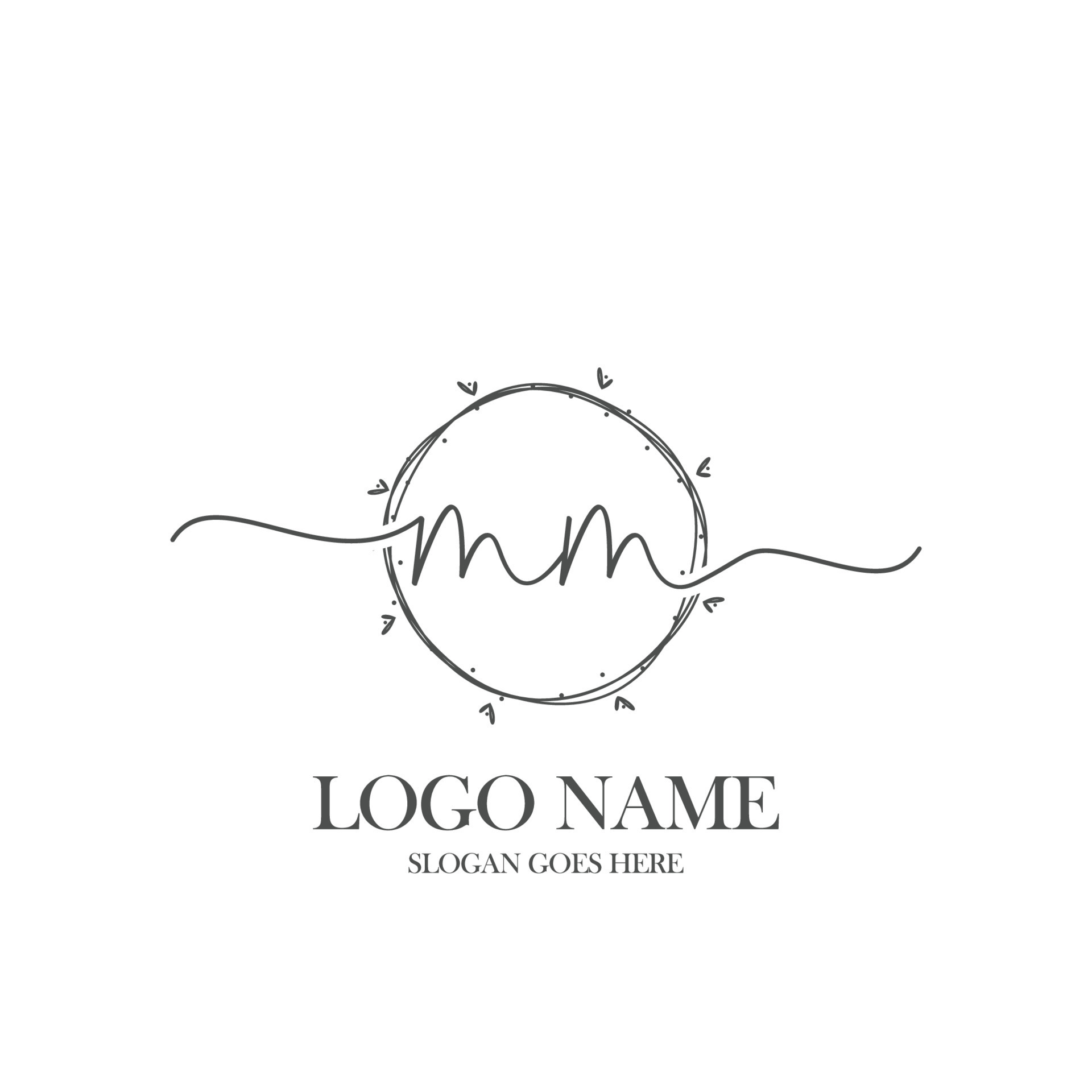 Initial MM beauty monogram and elegant logo design, handwriting logo of  initial signature, wedding, fashion, floral and botanical with creative  template. 17221260 Vector Art at Vecteezy