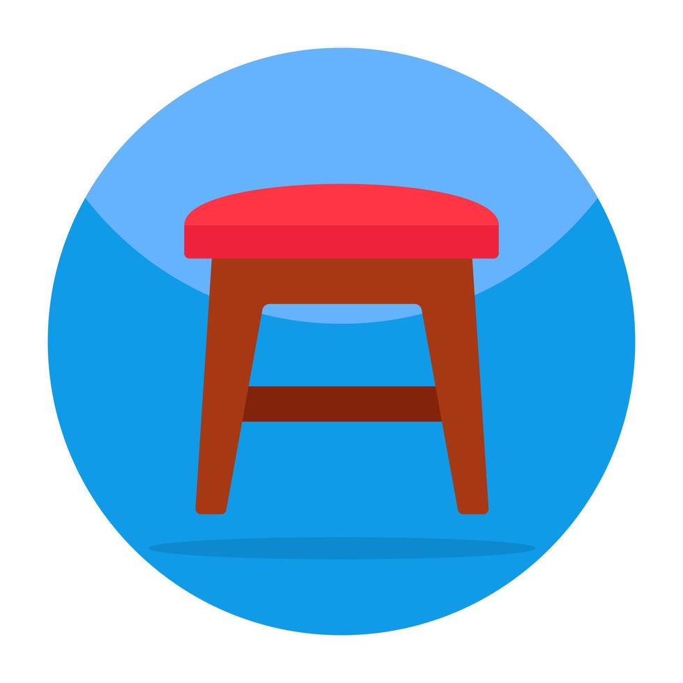 Trendy vector design of dressing stool