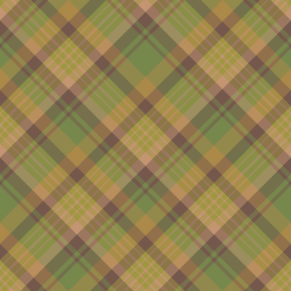 Seamless pattern in interesting brown, beige and green moss colors for plaid, fabric, textile, clothes, tablecloth and other things. Vector image. 2