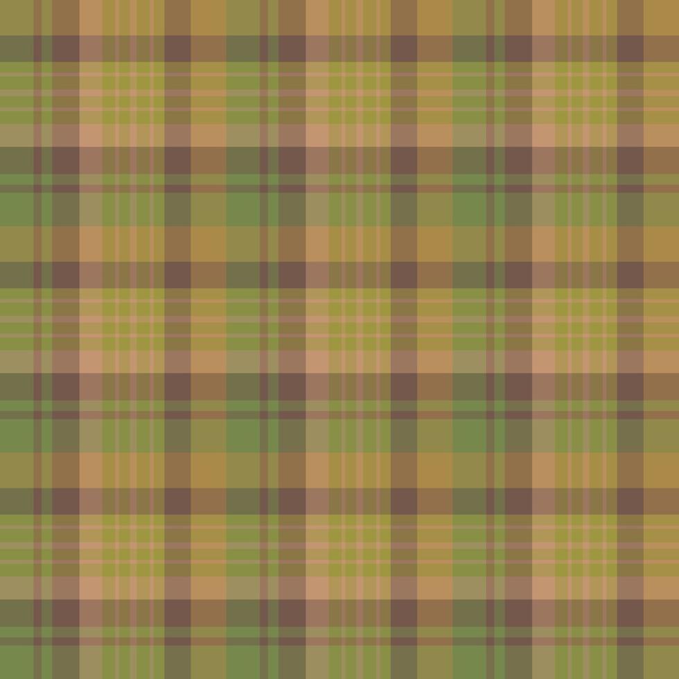 Seamless pattern in interesting brown, beige and green moss colors for plaid, fabric, textile, clothes, tablecloth and other things. Vector image.