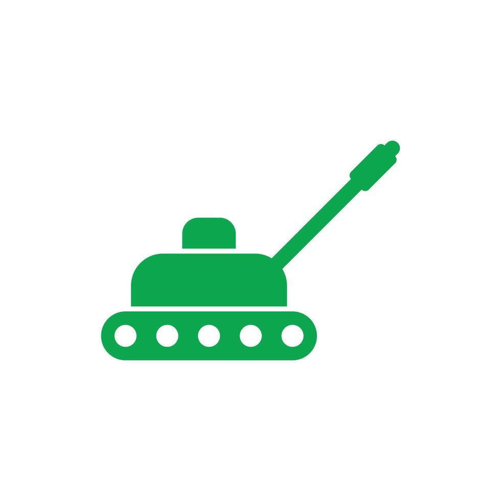 eps10 tanque vectorial verde o icono sólido panzer aislado en fondo blanco. máquina de combate o símbolo lleno de batalla en un estilo moderno y plano simple para el diseño de su sitio web, logotipo y aplicación móvil vector