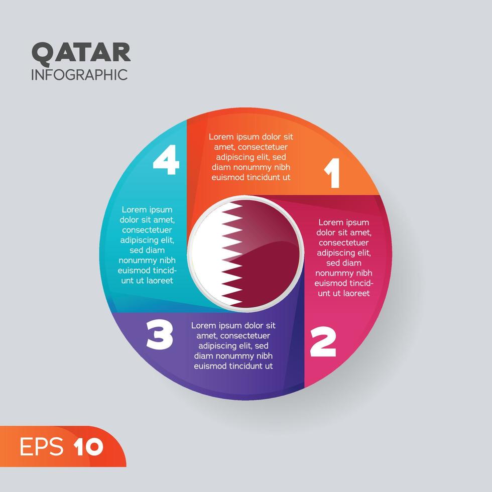 elemento infográfico qatar vector