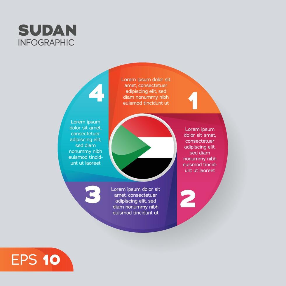 Sudan Infographic Element vector