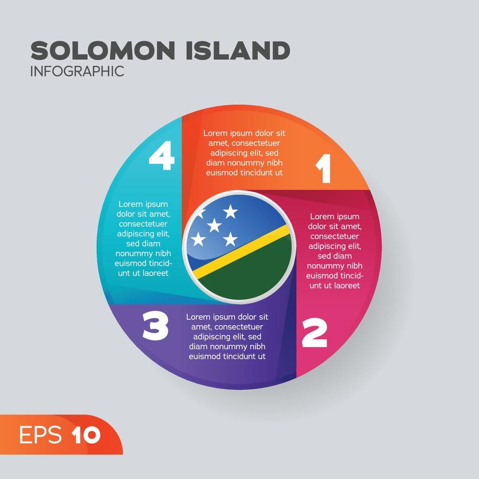 Solomon island Infographic Element vector