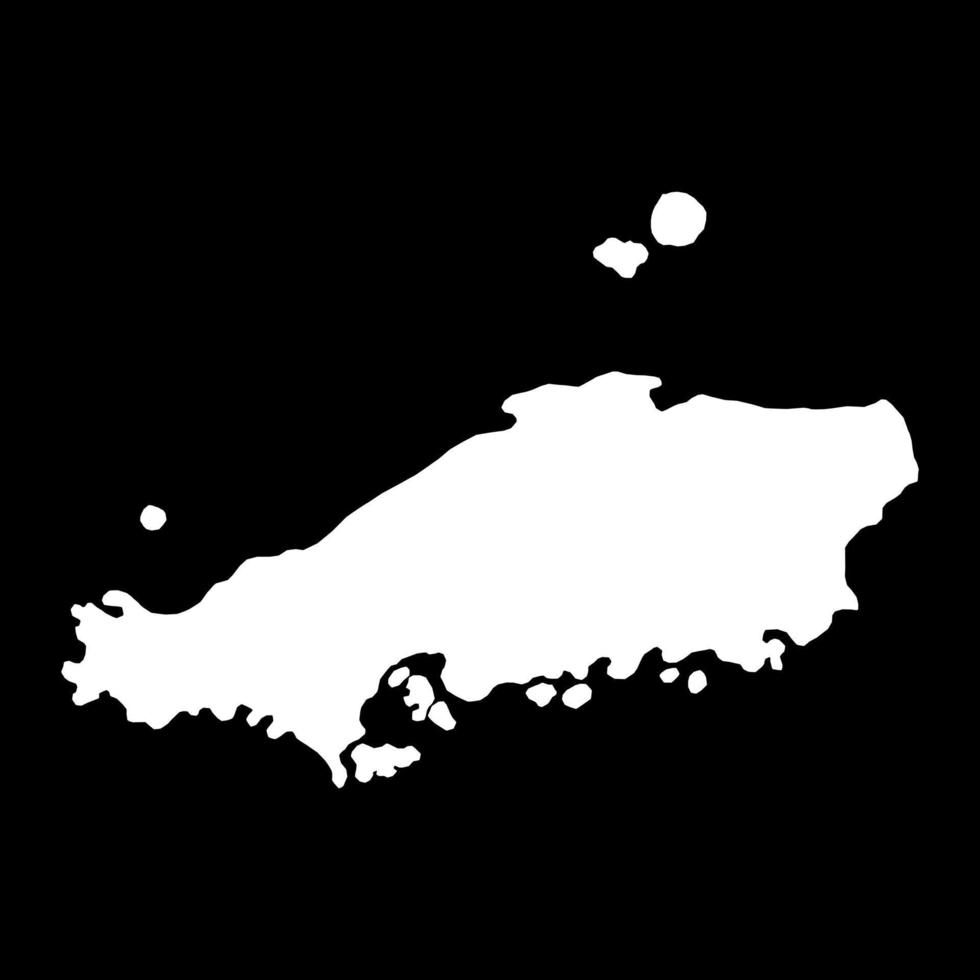 mapa de chugoku, región de japón. ilustración vectorial vector