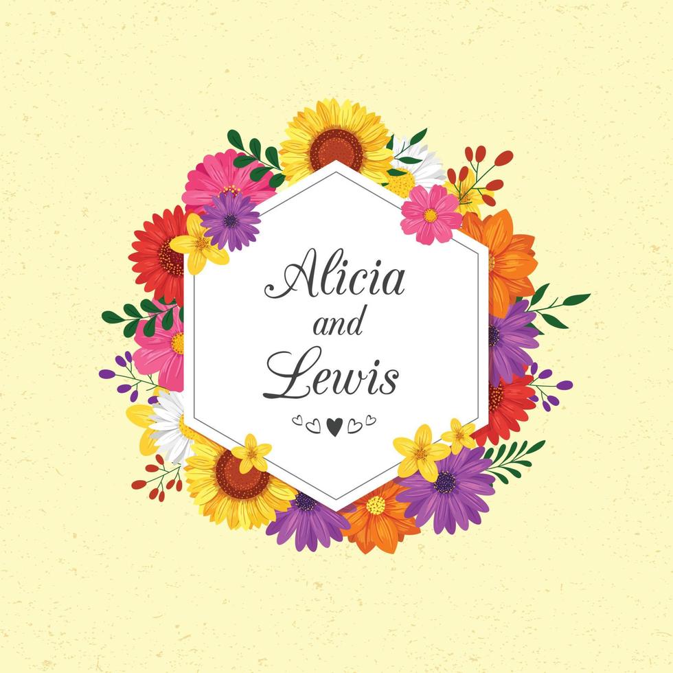 Wedding Floral Wreath vector